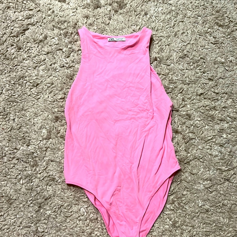 Pink Zara bodysuit